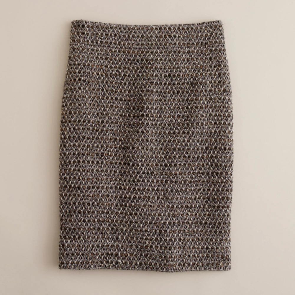 J. Crew Wool & Metallic Thread Tweed Pencil Skirt